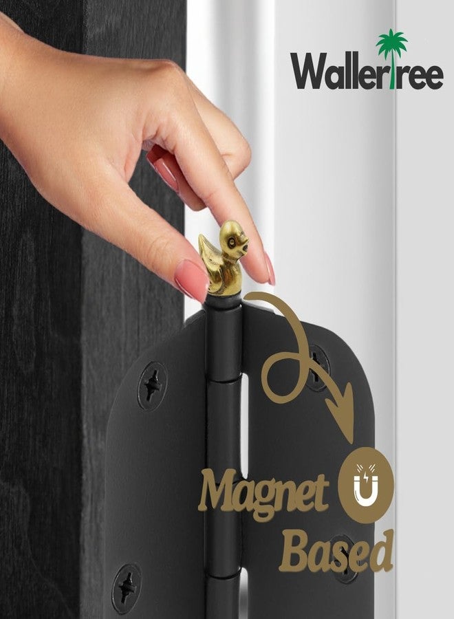 Wallertree Brass Duck Hinge Heads Decorative Topper Set of 3 - Magnetic Hinge Head Home Decoration - Door Hinge Decorative Topper - Image 2